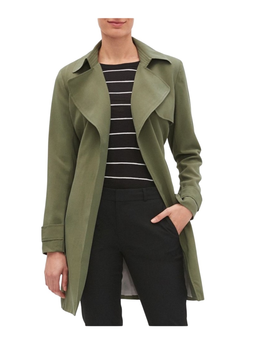 Banana Republic Trench Jacket Olive Green Size S